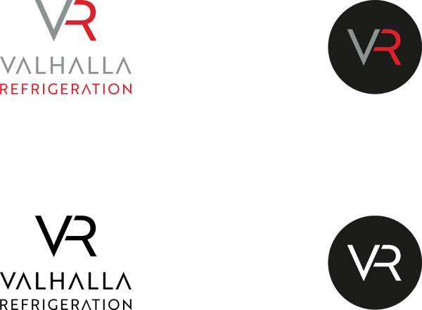 Valhalla Refrigeration in Castlegar B.C. the West Kootenays, logo design and brand guidelines