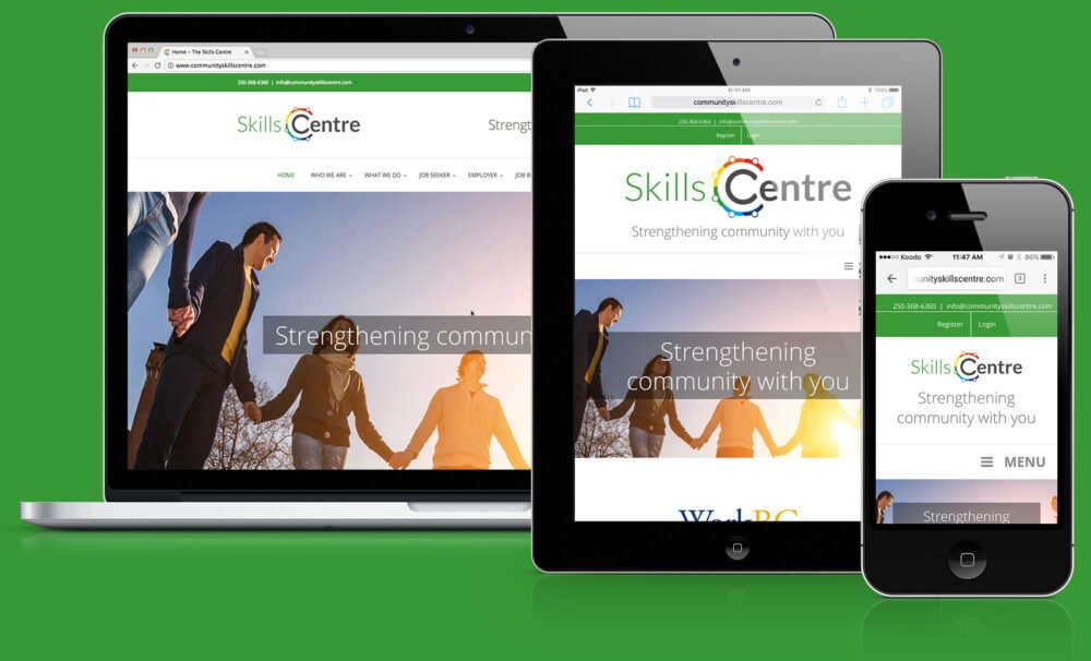 The Community Skills Centre in Trail BC, the West Kootenays, mobile responsive web design