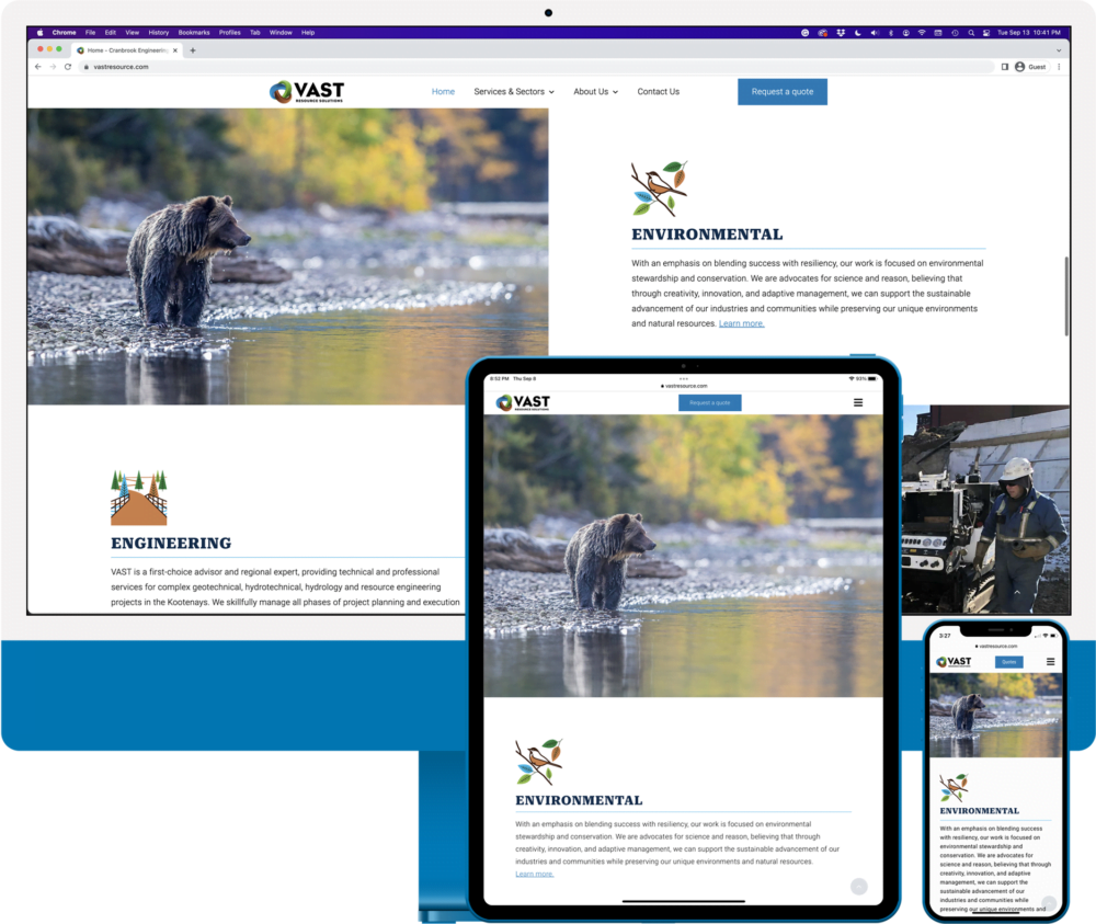 VAST Resource Solutions - Responsive web design Cranbrook