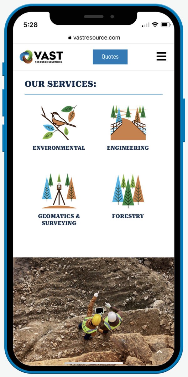 VAST Resource Solutions - Cranbrook responsive web design